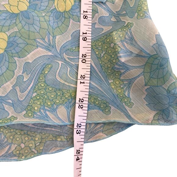 H&M Vtg Y2K Coquette Fairy Babydoll Top w Tie Sheer Flutter Sleeves Flowy Hem - Picture 16 of 16